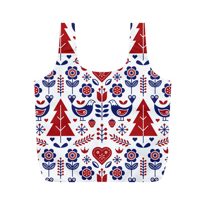 Scandinavian Folk Seamless Pattern Full Print Recycle Bag (M)