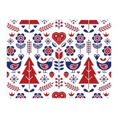 Scandinavian Folk Seamless Pattern Double Sided Flano Blanket (mini) 