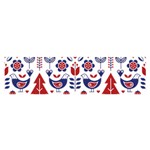 Scandinavian Folk Seamless Pattern Oblong Satin Scarf (16  x 60 ) Front