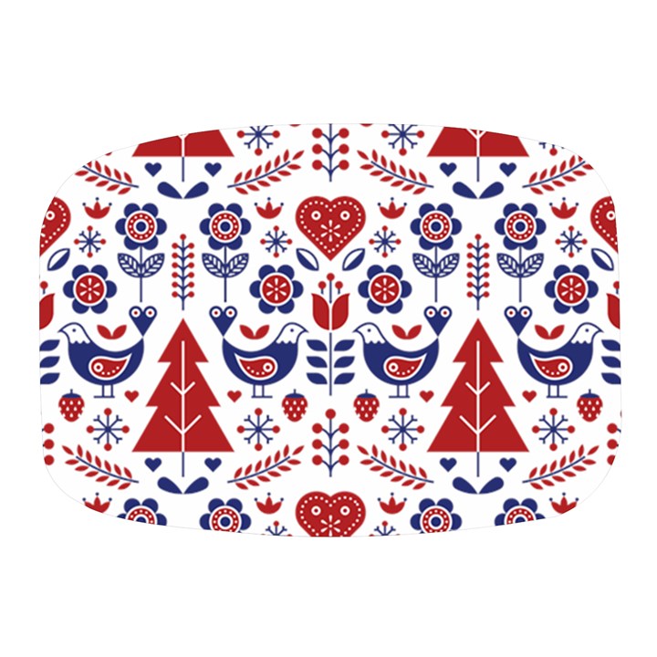 Scandinavian Folk Seamless Pattern Mini Square Pill Box