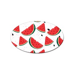 Watermelon Seamless Pattern Sticker (oval)