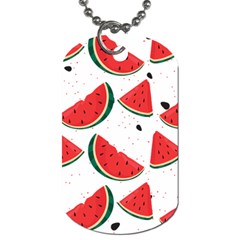 Watermelon Seamless Pattern Dog Tag (one Side)