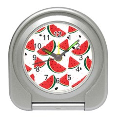 Watermelon Seamless Pattern Travel Alarm Clock