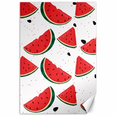 Watermelon Seamless Pattern Canvas 12  X 18 