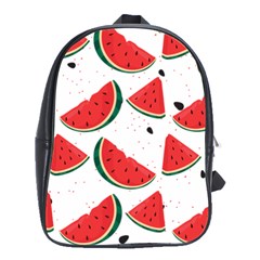 Watermelon Seamless Pattern School Bag (large) by Jancukart