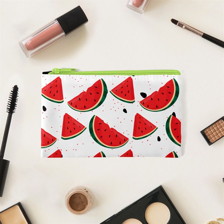 Watermelon Seamless Pattern Cosmetic Bag (XS)