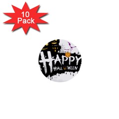 Happy Halloween 1  Mini Buttons (10 Pack)  by Jancukart