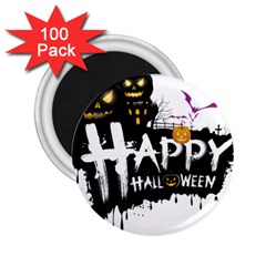 Happy Halloween 2 25  Magnets (100 Pack) 