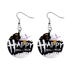 Happy Halloween Mini Button Earrings