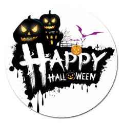 Happy Halloween Magnet 5  (round)