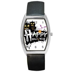 Happy Halloween Barrel Style Metal Watch