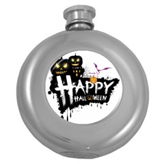 Happy Halloween Round Hip Flask (5 Oz)