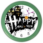 Happy Halloween Color Wall Clock Front