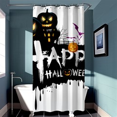 Happy Halloween Shower Curtain 36  X 72  (stall) 