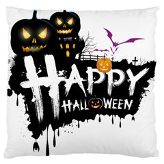 Happy Halloween Large Cushion Case (two Sides) by Jancukart