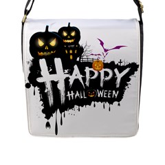 Happy Halloween Flap Closure Messenger Bag (l) by Jancukart