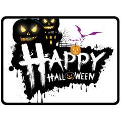 Happy Halloween Double Sided Fleece Blanket (large)  by Jancukart