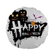 Happy Halloween Standard 15  Premium Flano Round Cushions by Jancukart