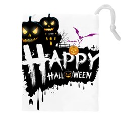 Happy Halloween Drawstring Pouch (4xl) by Jancukart