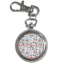 Medical Icons Square Seamless Pattern Key Chain Watches by Jancukart