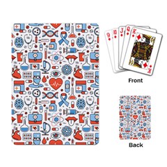 Medical Icons Square Seamless Pattern Playing Cards Single Design (rectangle)