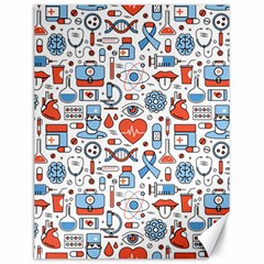 Medical Icons Square Seamless Pattern Canvas 12  X 16 