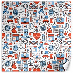 Medical Icons Square Seamless Pattern Canvas 16  X 16 