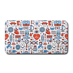 Medical Icons Square Seamless Pattern Medium Bar Mat