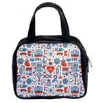 Medical Icons Square Seamless Pattern Classic Handbag (Two Sides) Front