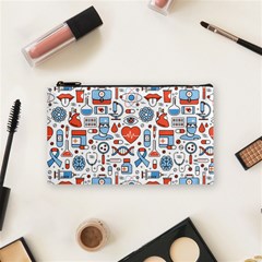 Medical Icons Square Seamless Pattern Cosmetic Bag (small) by Jancukart