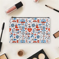 Medical Icons Square Seamless Pattern Cosmetic Bag (medium) by Jancukart