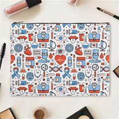 Medical Icons Square Seamless Pattern Cosmetic Bag (xl)