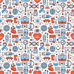 Medical Icons Square Seamless Pattern Play Mat (rectangle) by Jancukart