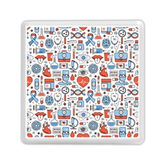 Medical Icons Square Seamless Pattern Memory Card Reader (square)