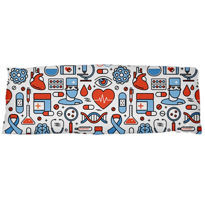 Medical Icons Square Seamless Pattern Body Pillow Case (Dakimakura)