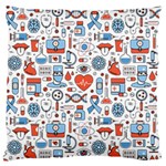 Medical Icons Square Seamless Pattern Large Cushion Case (Two Sides) Front