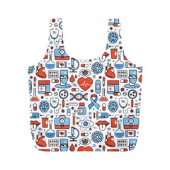 Medical Icons Square Seamless Pattern Full Print Recycle Bag (m) by Jancukart