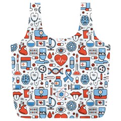 Medical Icons Square Seamless Pattern Full Print Recycle Bag (xl)