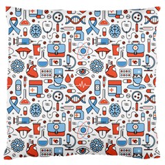 Medical Icons Square Seamless Pattern Standard Flano Cushion Case (one Side) by Jancukart