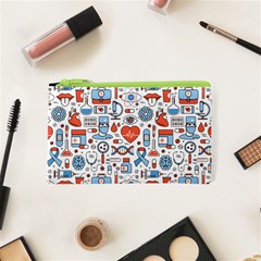 Medical Icons Square Seamless Pattern Cosmetic Bag (xs) by Jancukart