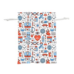 Medical Icons Square Seamless Pattern Lightweight Drawstring Pouch (s)