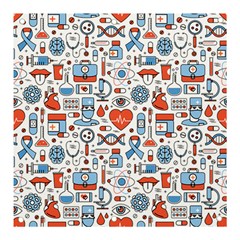 Medical Icons Square Seamless Pattern Banner And Sign 3  X 3 