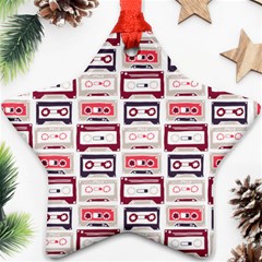 Cassettes Seamless Pattern Ornament (star)