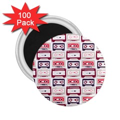 Cassettes Seamless Pattern 2 25  Magnets (100 Pack) 