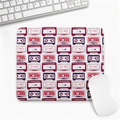 Cassettes Seamless Pattern Large Mousepad by Jancukart