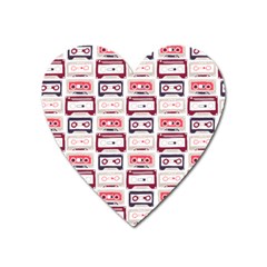 Cassettes Seamless Pattern Heart Magnet