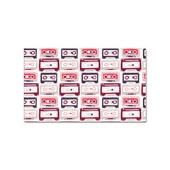 Cassettes Seamless Pattern Sticker Rectangular (10 Pack)