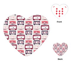 Cassettes Seamless Pattern Playing Cards Single Design (heart)