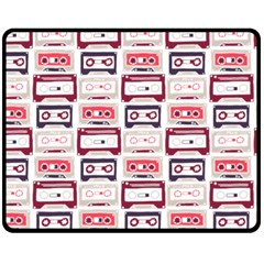 Cassettes Seamless Pattern Fleece Blanket (medium)  by Jancukart