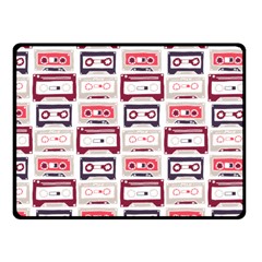 Cassettes Seamless Pattern Fleece Blanket (small) by Jancukart